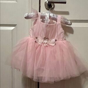 NWT Edgehill Collection Pink Tulle Floral Baby Dress Size 24 Months